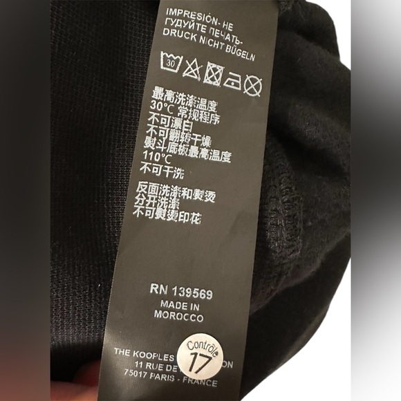 The Kooples BLACK AND LEOPARD PRINT WHAT IS SWEATSHIRT Unisex Medium $220 MSRP - Picture 5 of 5